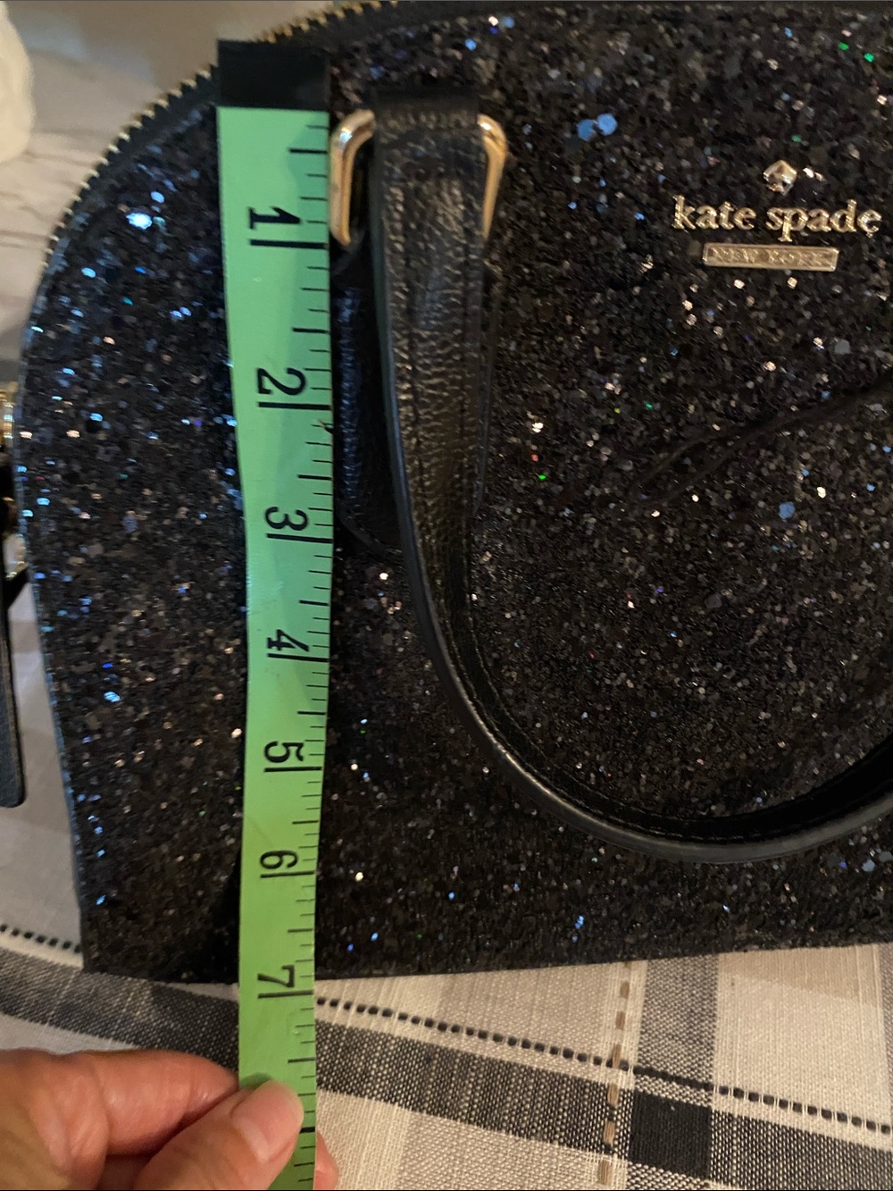 Kate Spade 
Black Mini Reiley Laurel Way Purse- Glitter Mini
New without tags - Picture 9 of 14